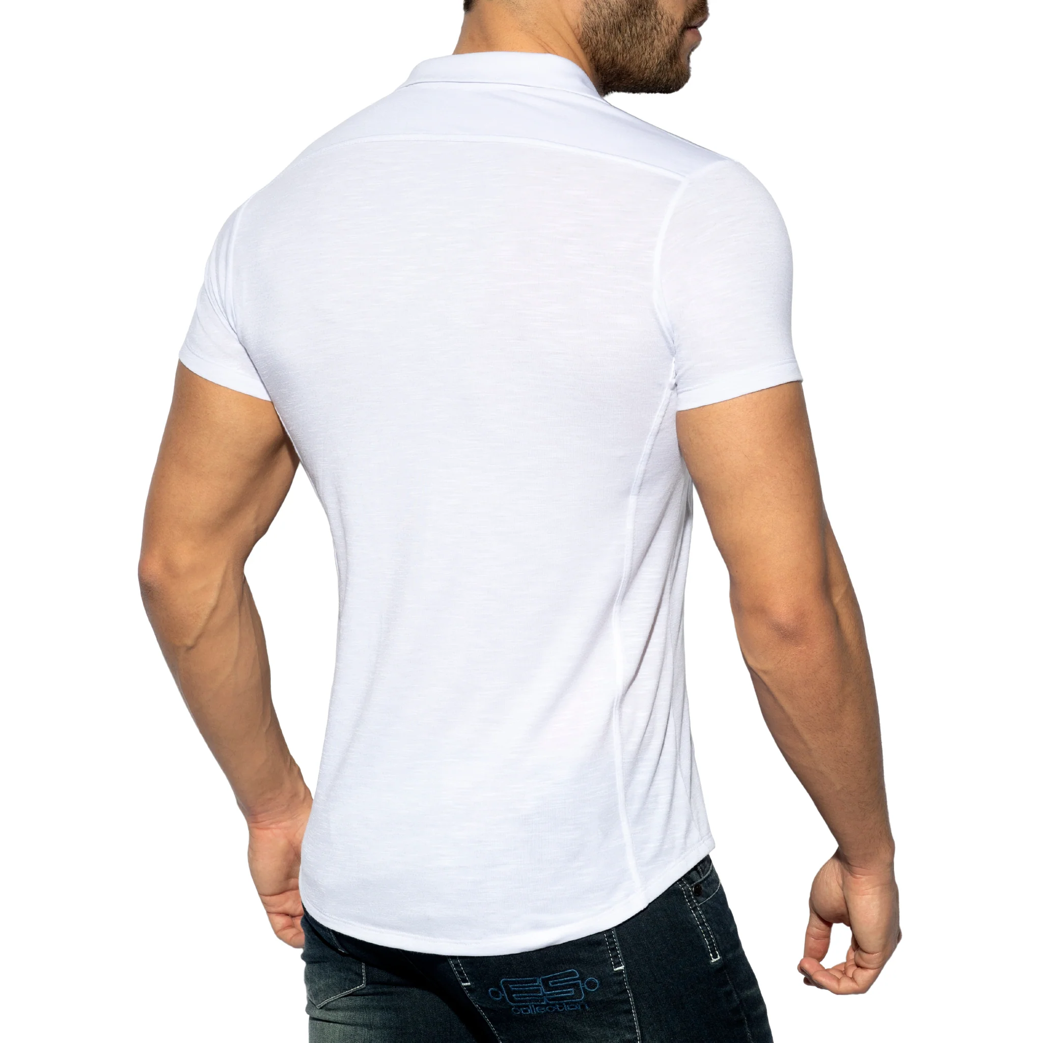 ES Collection Slim Fit Shirt White SHT023 - Image 3