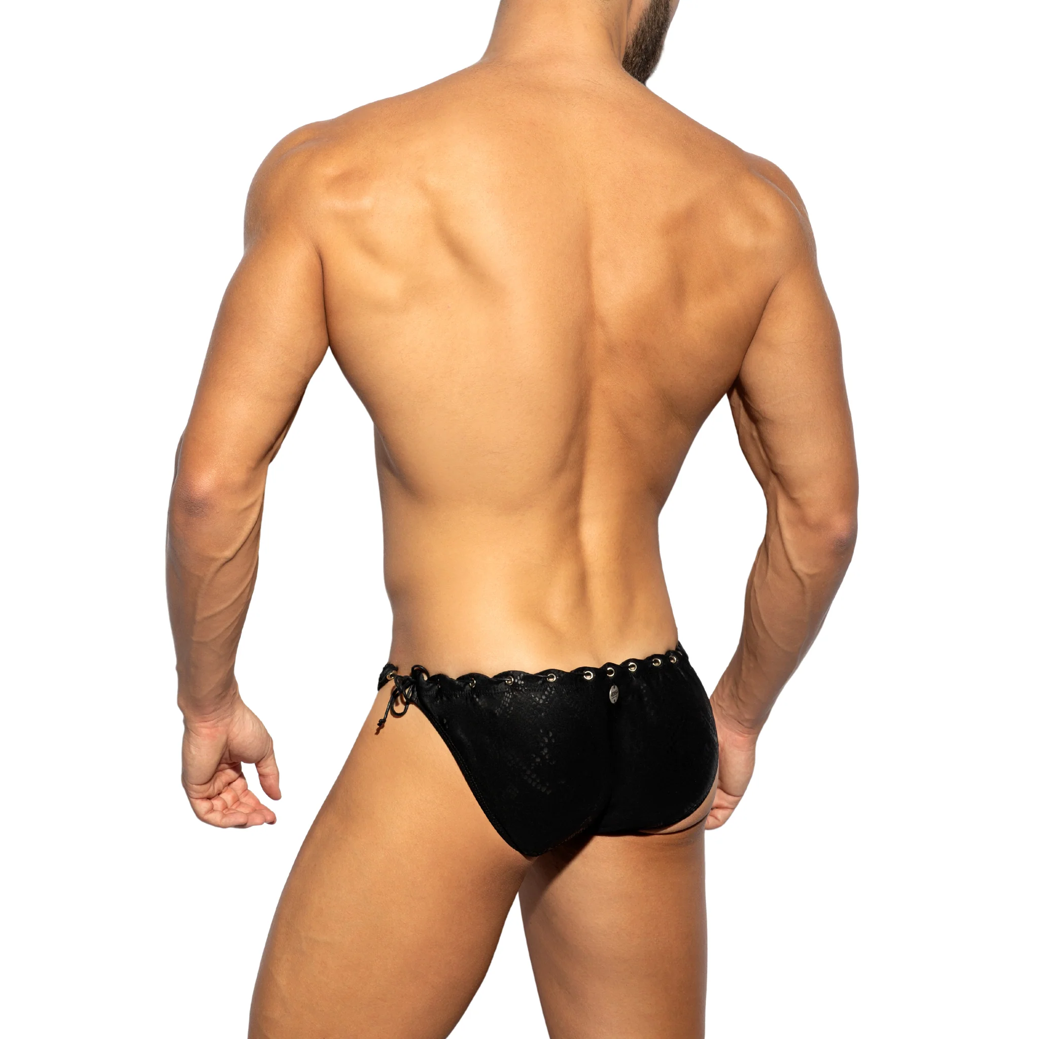 ES Collection Snake Skin Swim Brief Black 2226 - Image 3