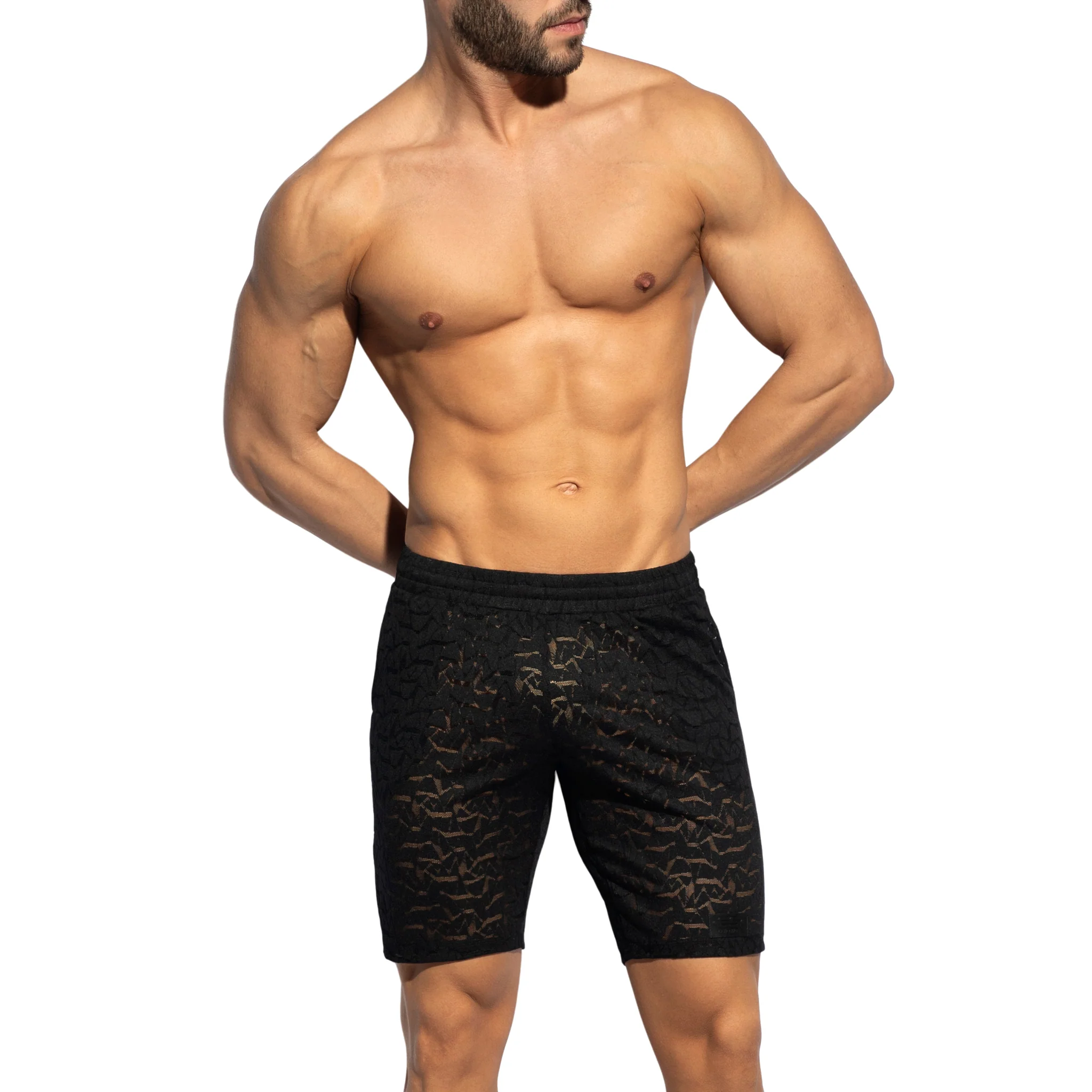 ES Collection Spider Bermuda Shorts Black SP311 - Image 2