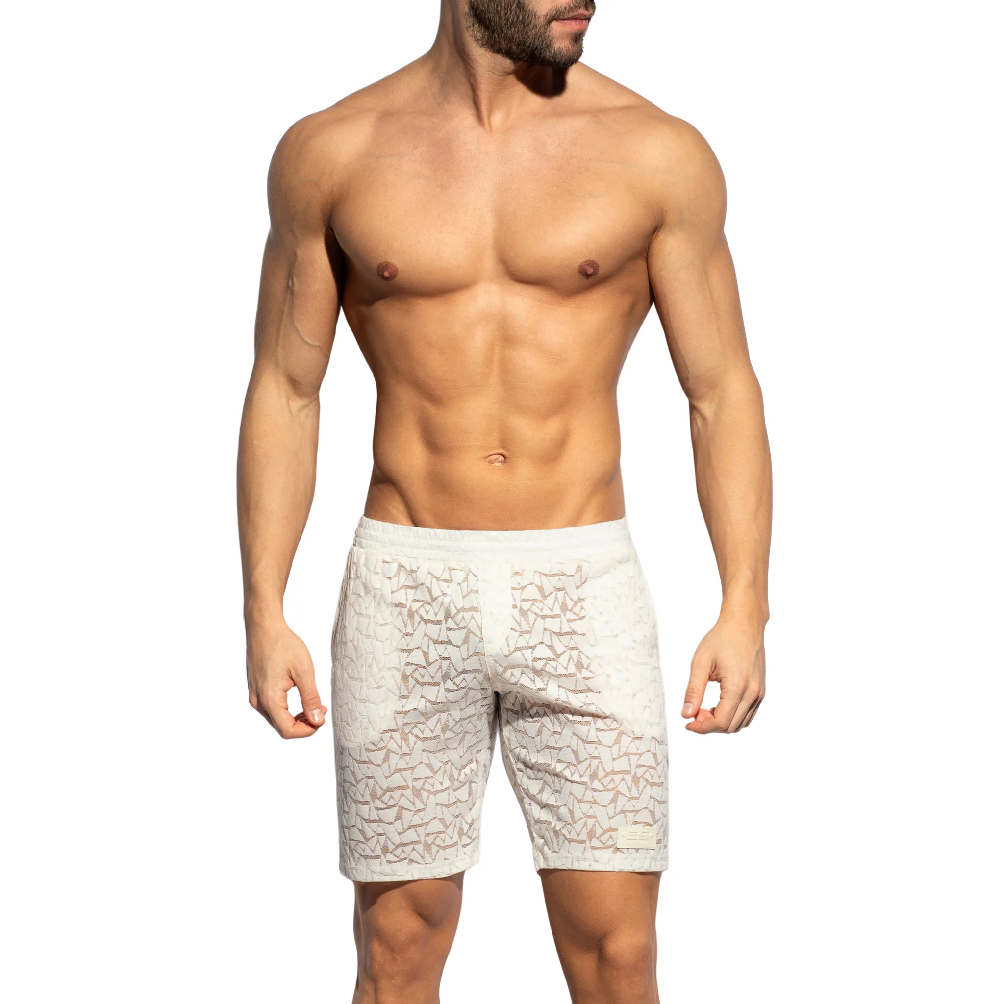 ES Collection Spider Bermuda Shorts Ivory SP311 - Image 2