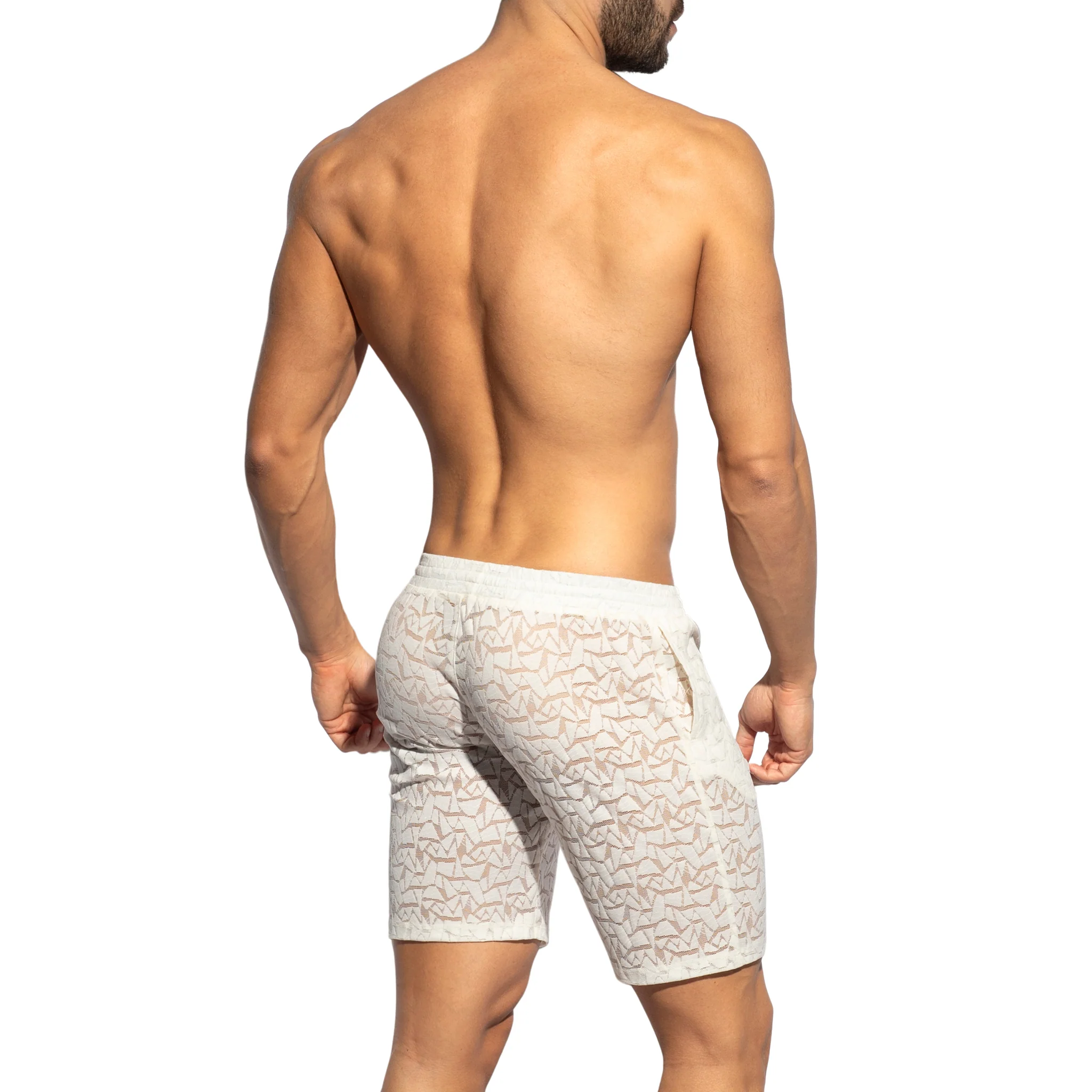 ES Collection Spider Bermuda Shorts Ivory SP311 - Image 3