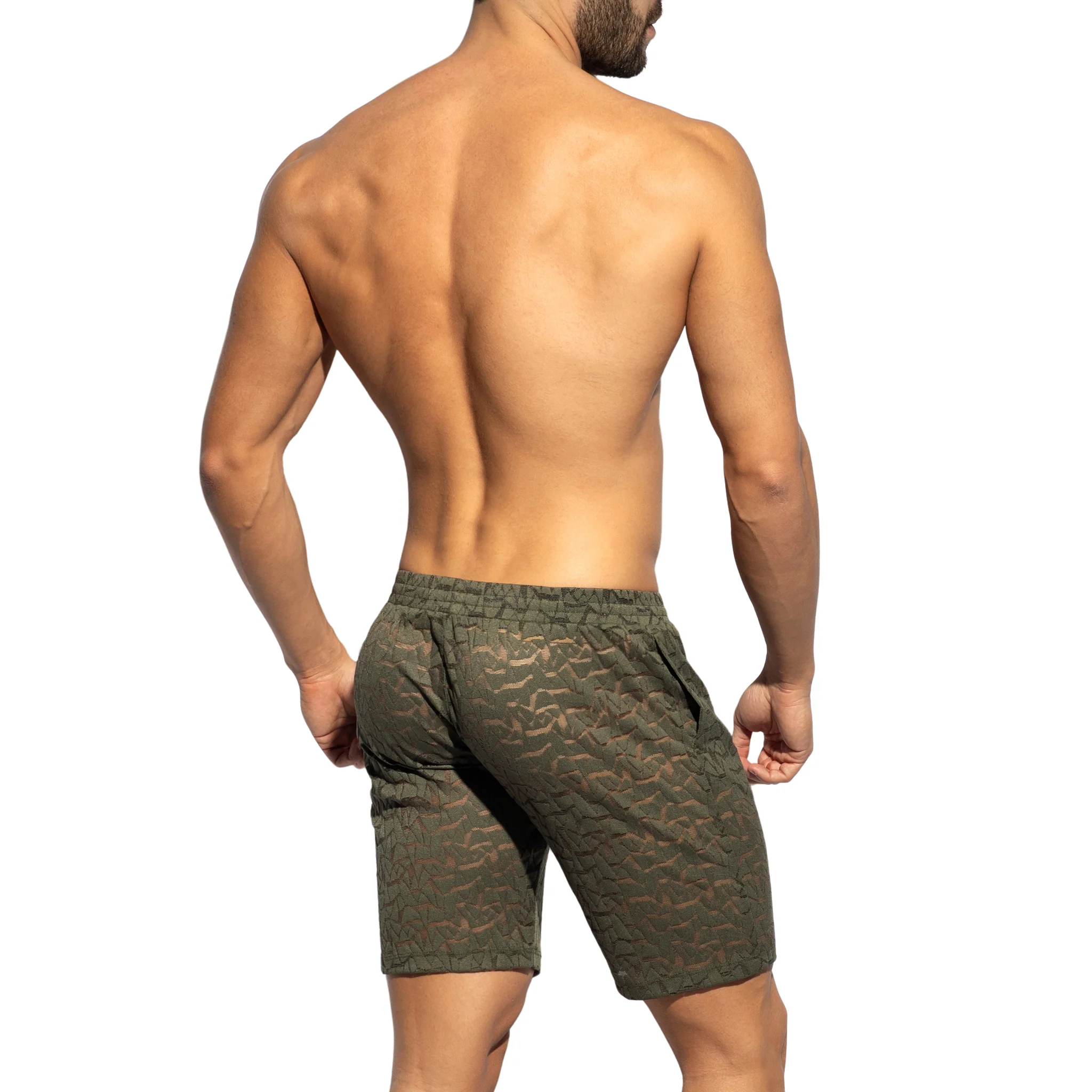 ES Collection Spider Bermuda Shorts Khaki SP311 - Image 3