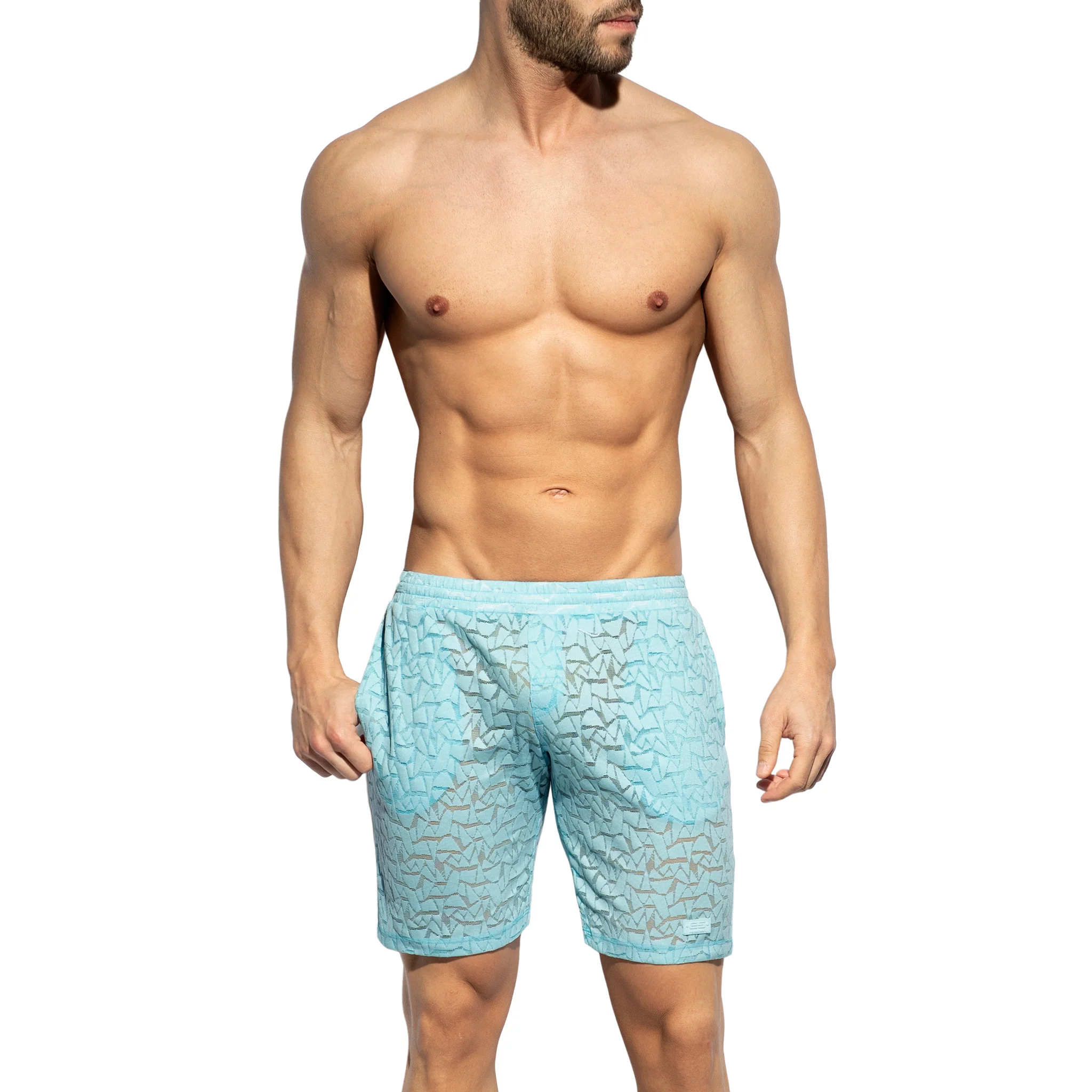 ES Collection Spider Bermuda Shorts Sky Blue SP311 - Image 2