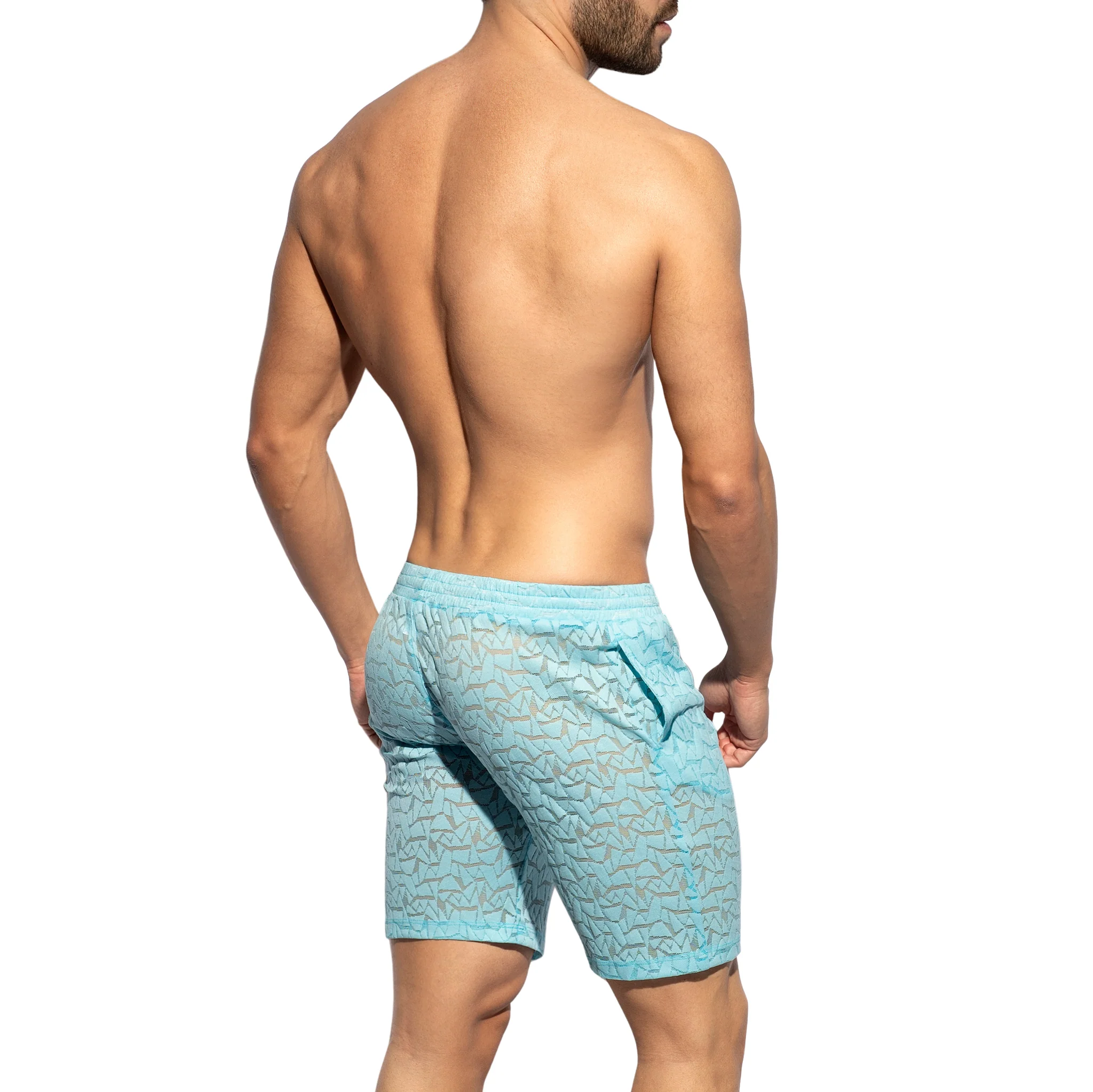 ES Collection Spider Bermuda Shorts Sky Blue SP311 - Image 3