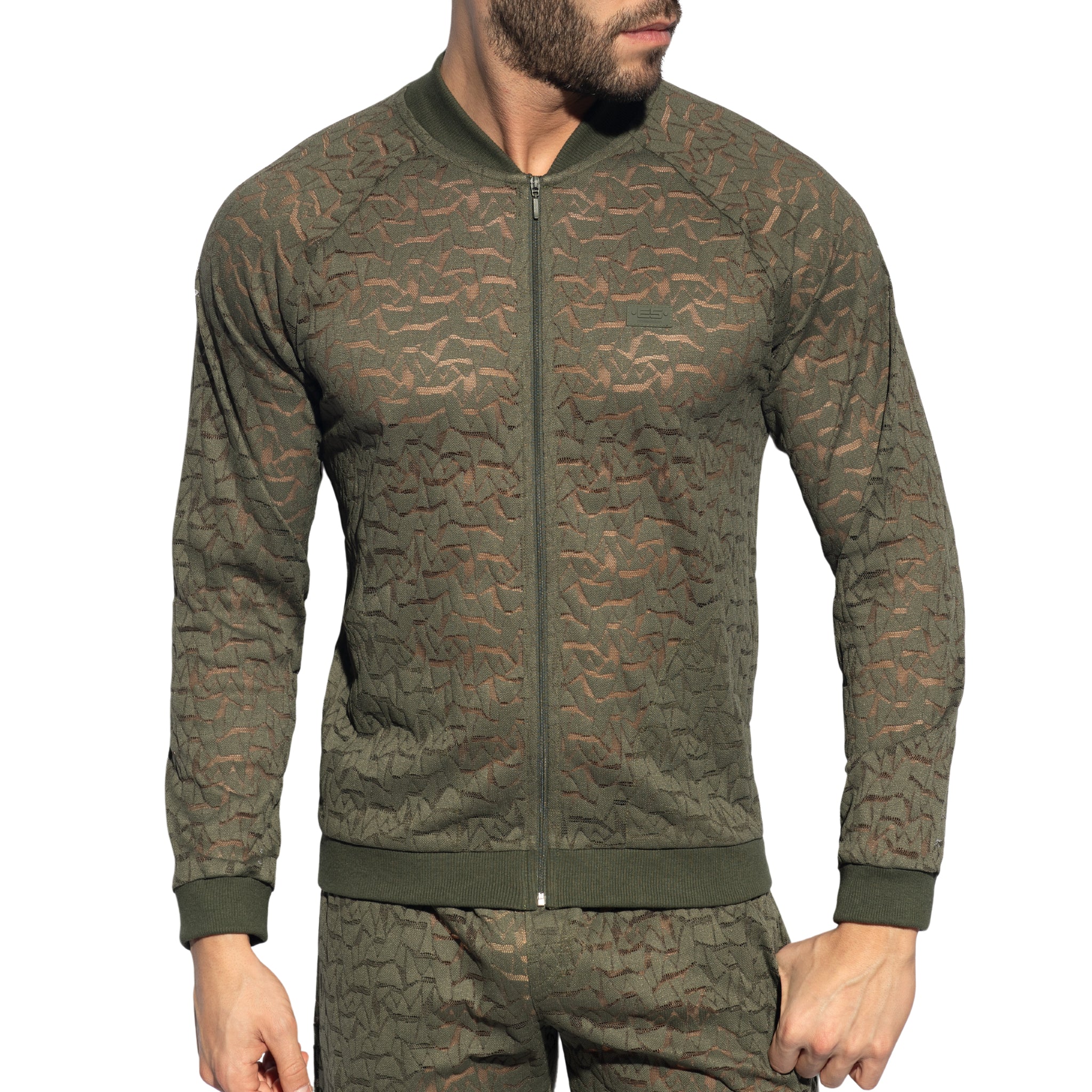 ES Collection Spider Sports Sweatshirt Khaki SP308 - Image 2