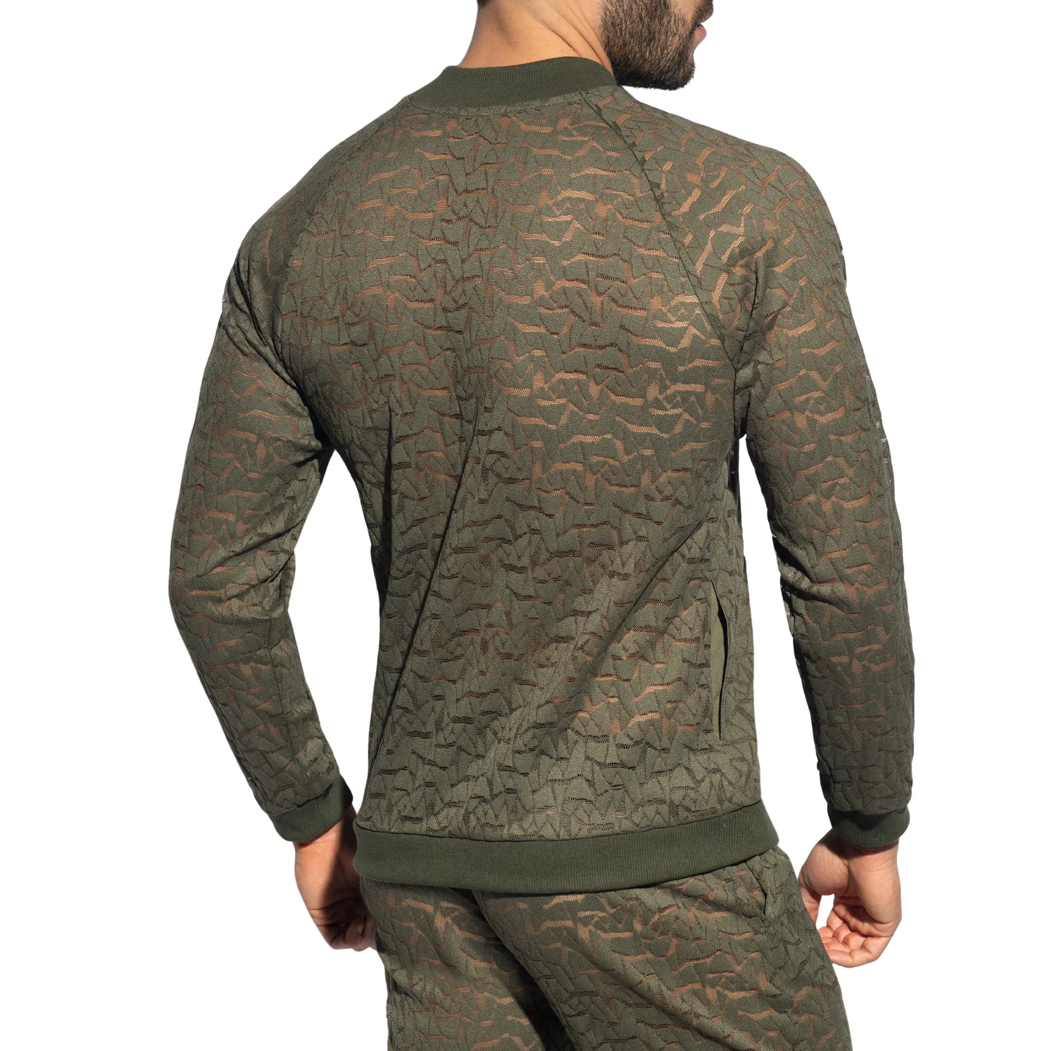 ES Collection Spider Sports Sweatshirt Khaki SP308 - Image 3
