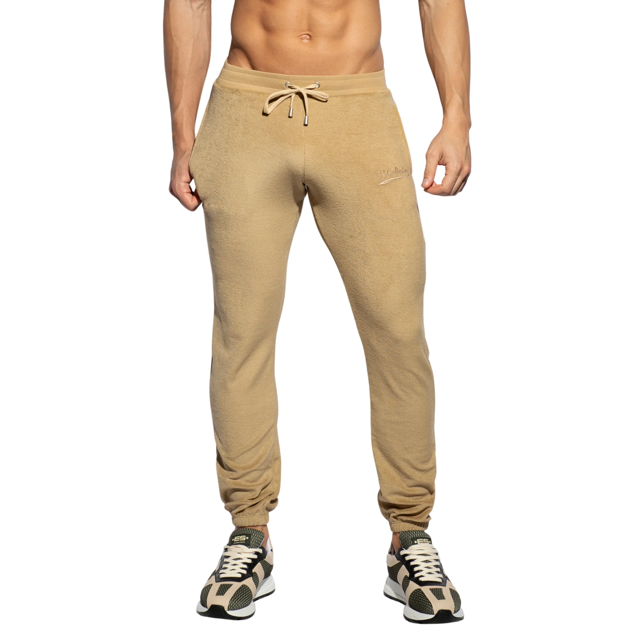 ES Collection Terrycloth Long Pants Beige SP319 - Image 2