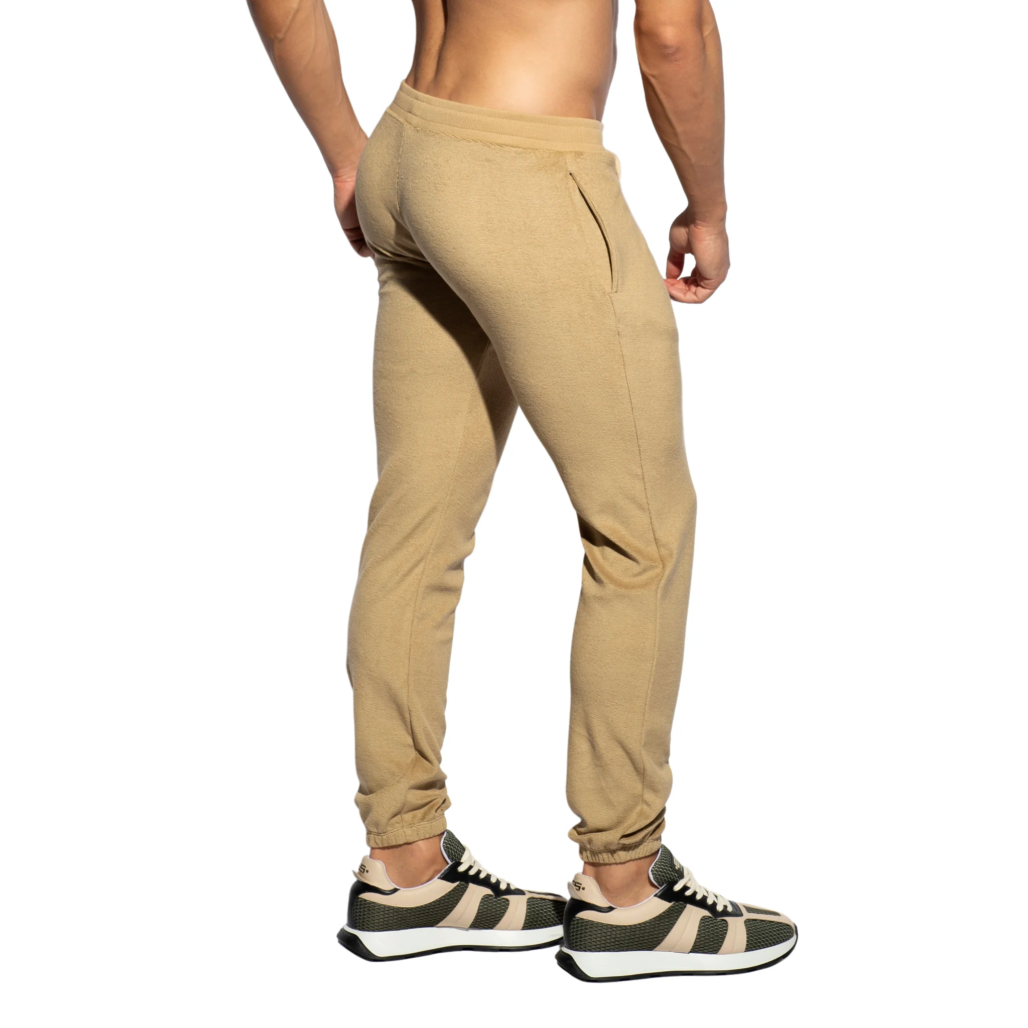 ES Collection Terrycloth Long Pants Beige SP319 - Image 3