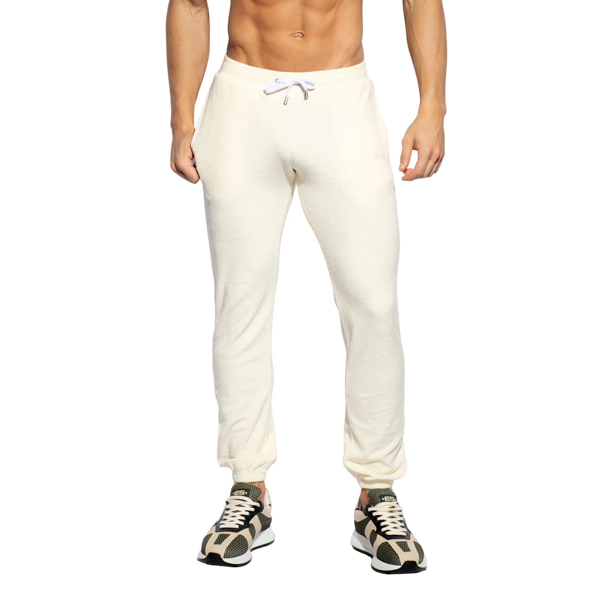 ES Collection Terrycloth Long Pants Ivory SP319 - Image 2