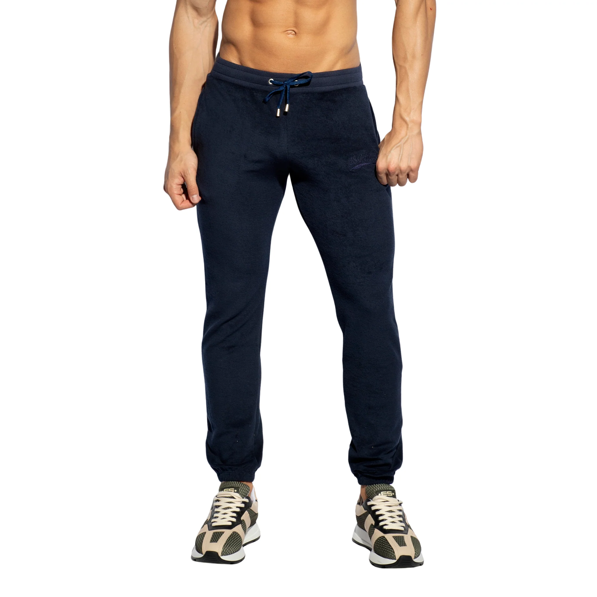 ES Collection Terrycloth Long Pants Navy SP319 - Image 2