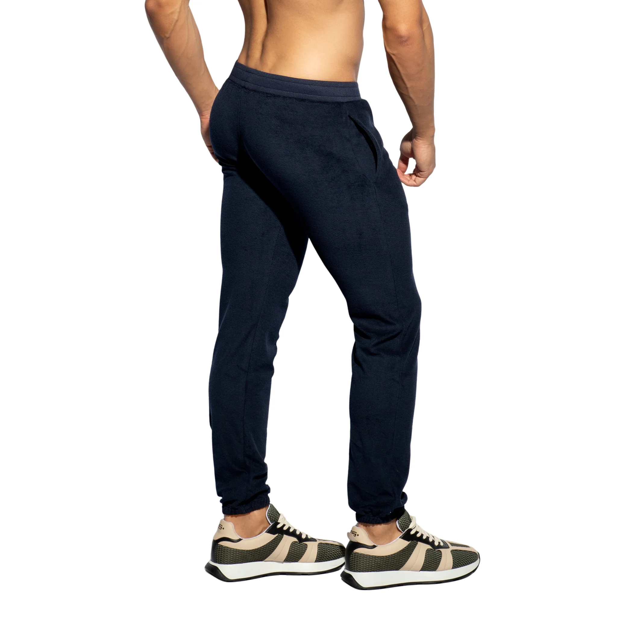 ES Collection Terrycloth Long Pants Navy SP319 - Image 3