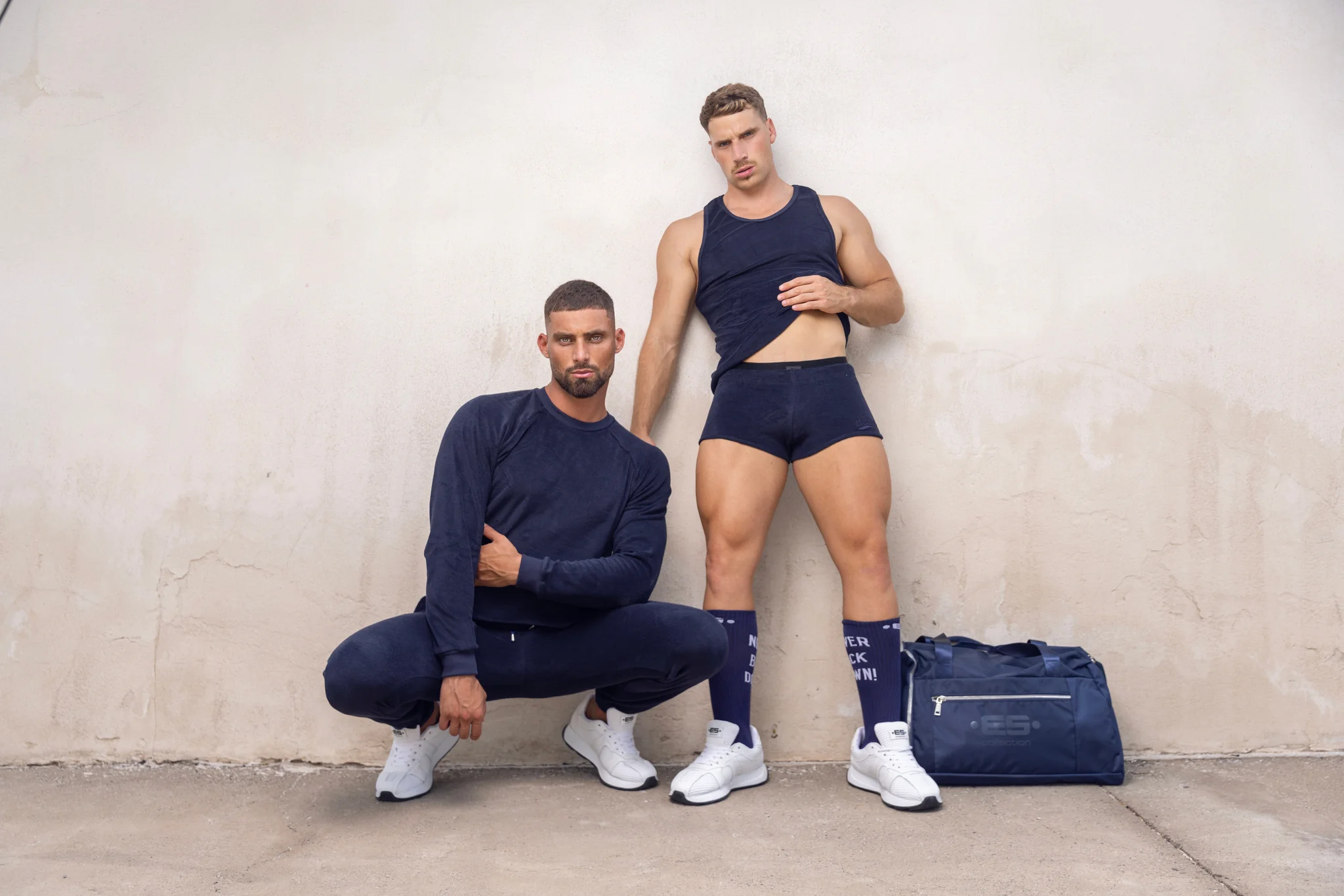 ES Collection Terrycloth Long Pants Navy SP319 - Image 5