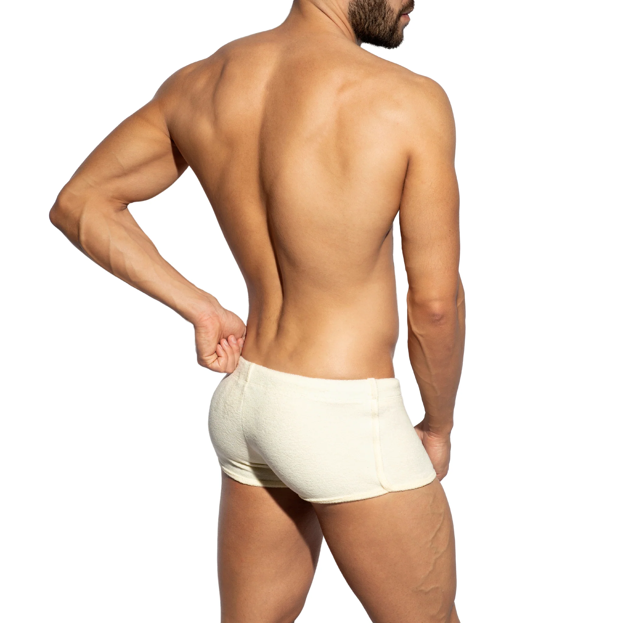 ES Collection Terrycloth Short Shorts Ivory SP325 - Image 3