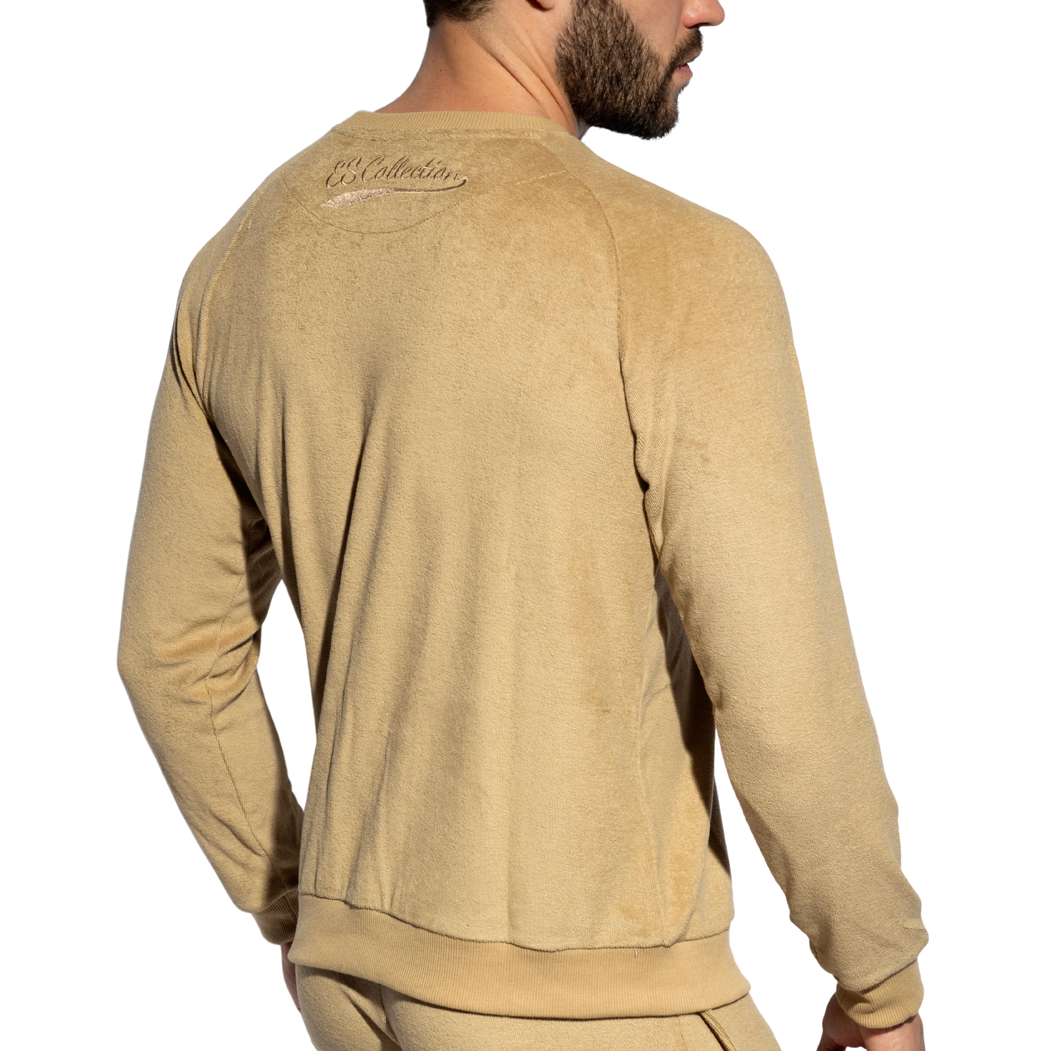 ES Collection Terrycloth Sweatshirt Beige SP318 - Image 3