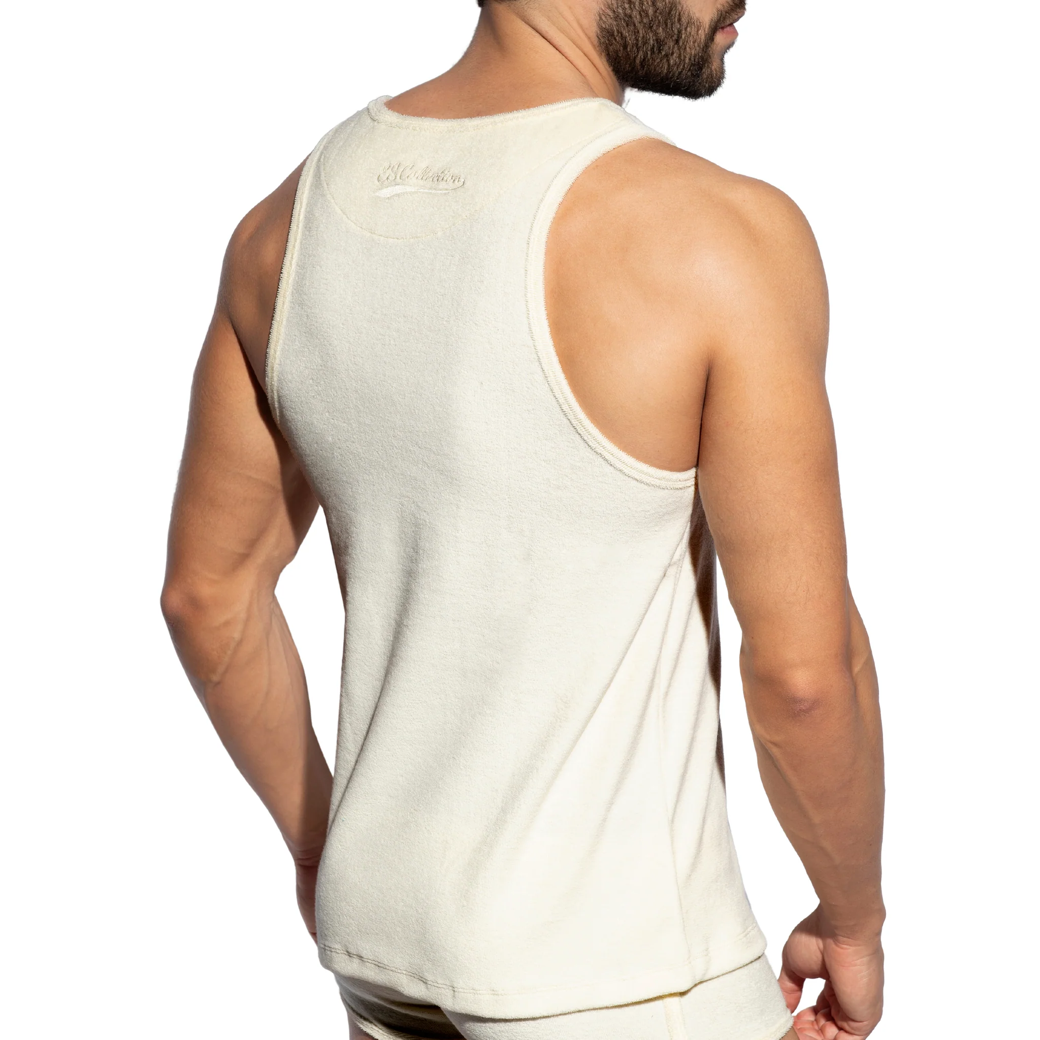 ES Collection Terrycloth Tank Top Ivory TS316 - Image 3