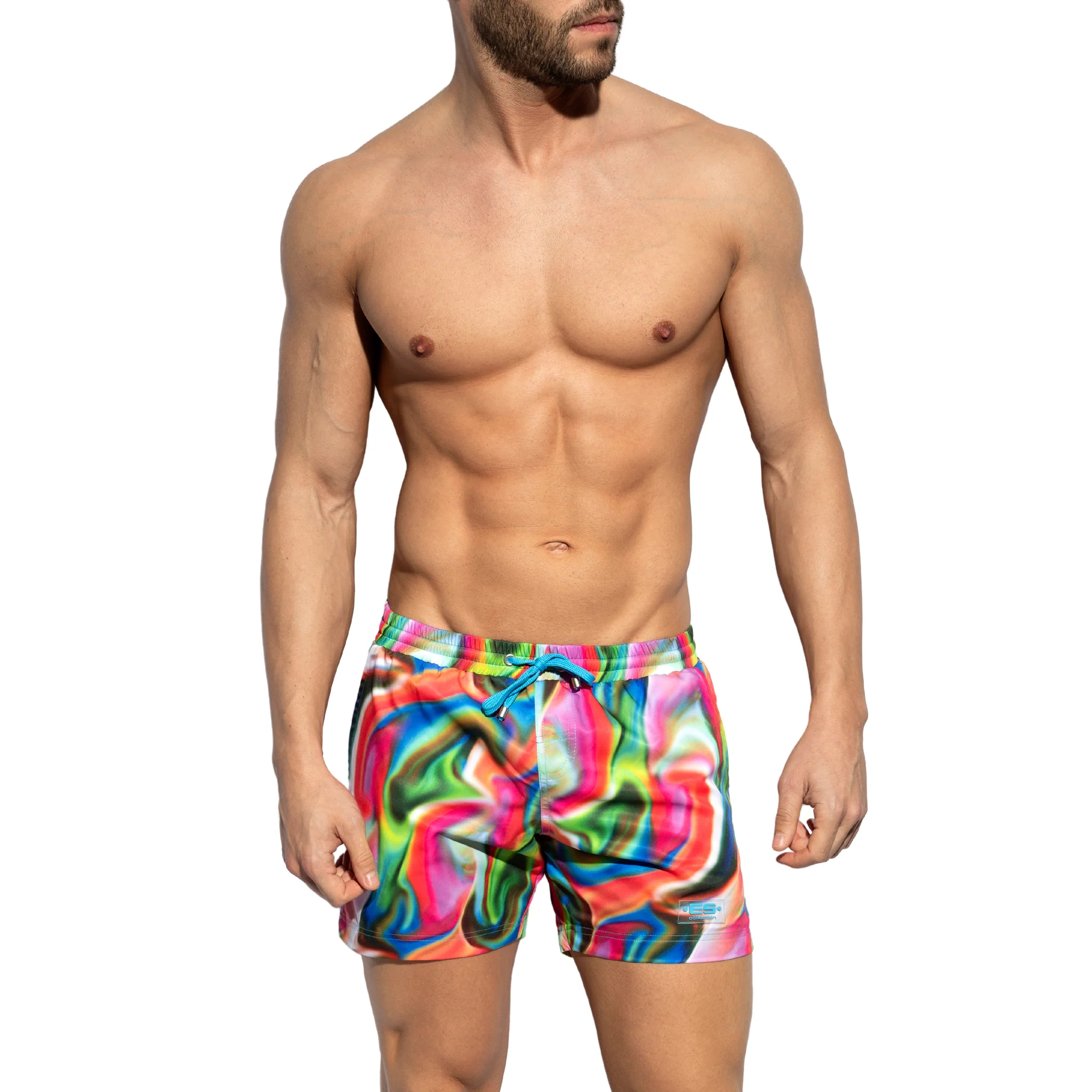 ES Collection Trippy Swim Shorts Turquoise 2404 - Image 2