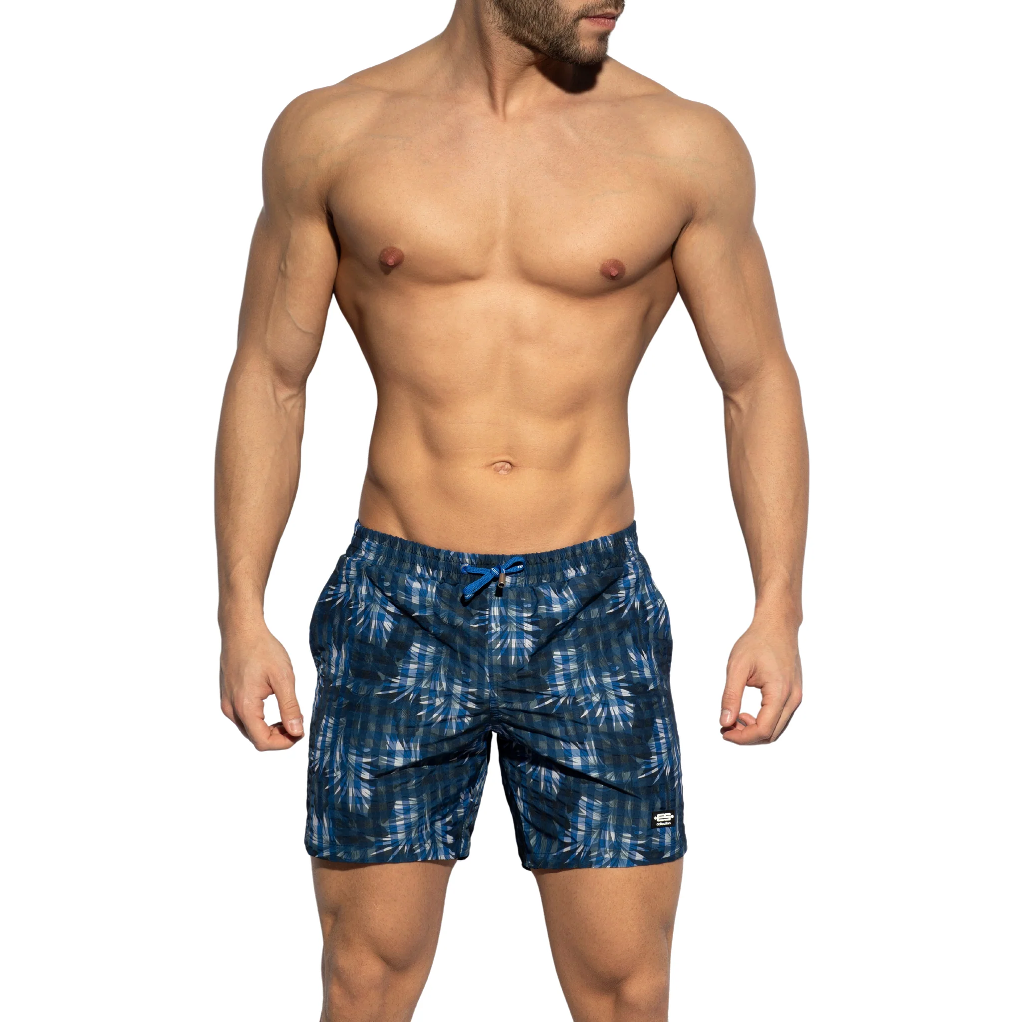 ES Collection Tropic Squares Boardshort Royal Blue 2203 - Image 2
