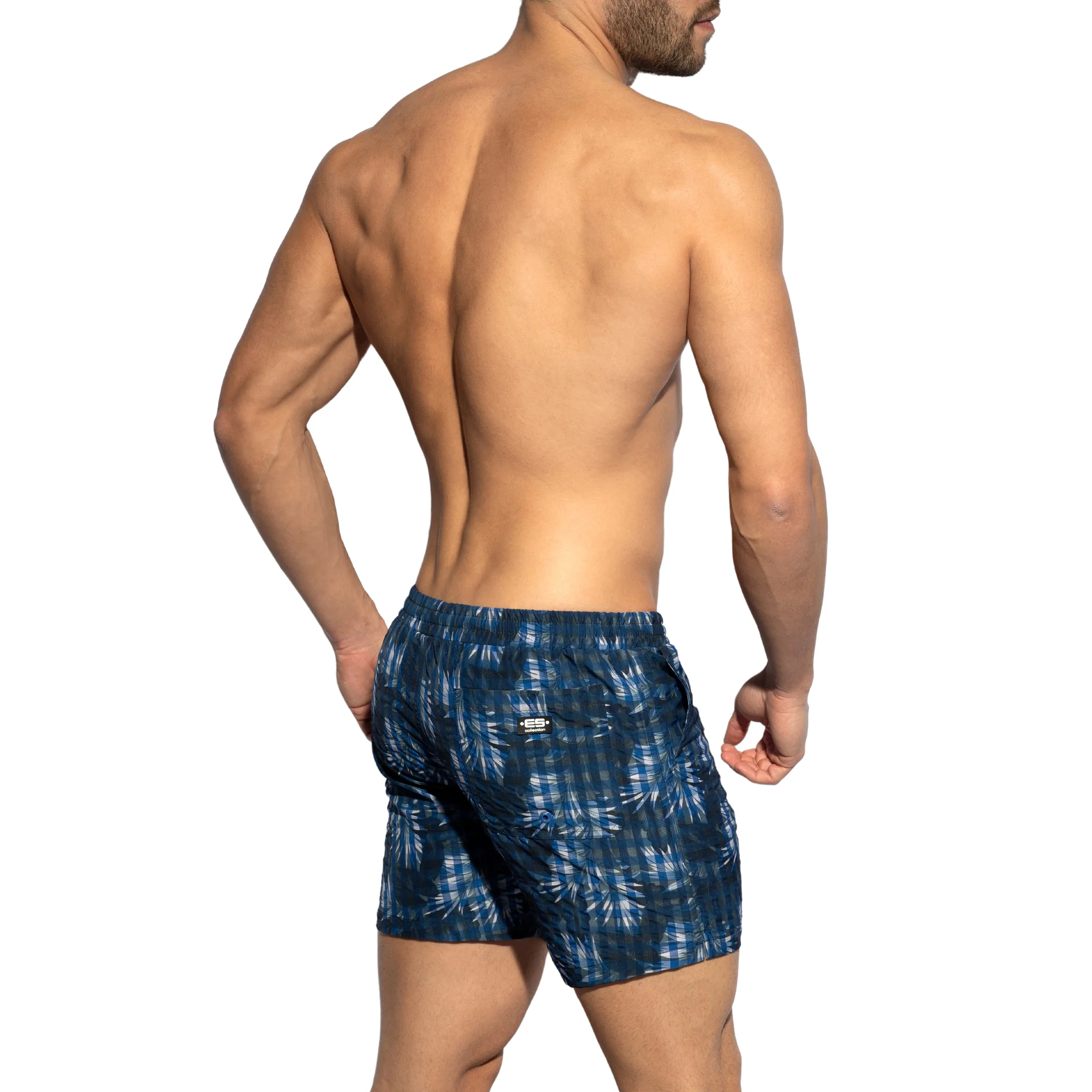 ES Collection Tropic Squares Boardshort Royal Blue 2203 - Image 3