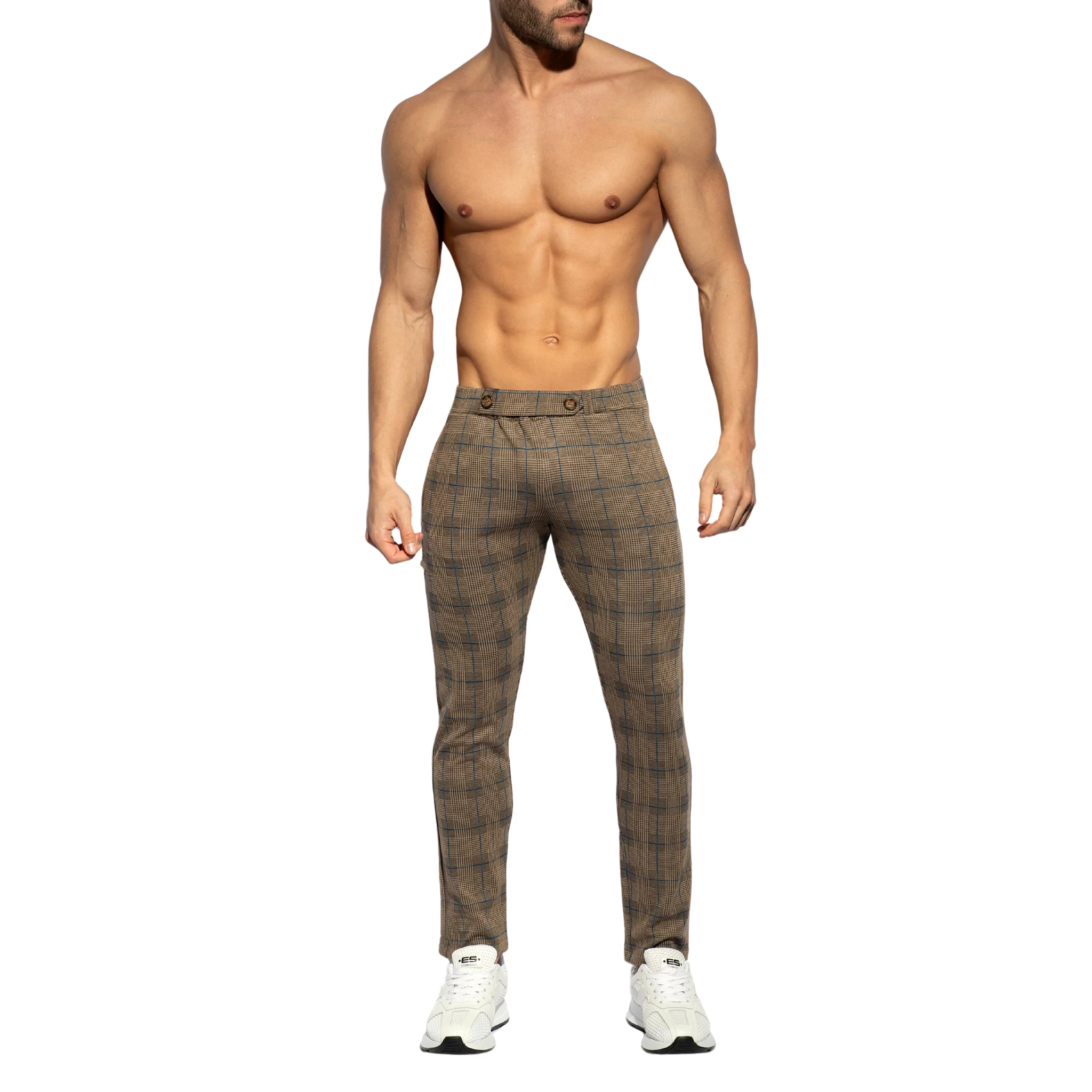 ES Collection Tweed Long Pants Brown SP339 - Image 2