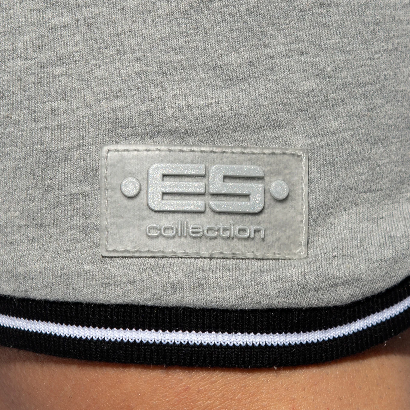 ES Collection Whisper Stripes Shorts Heather Grey SP322 - Image 4