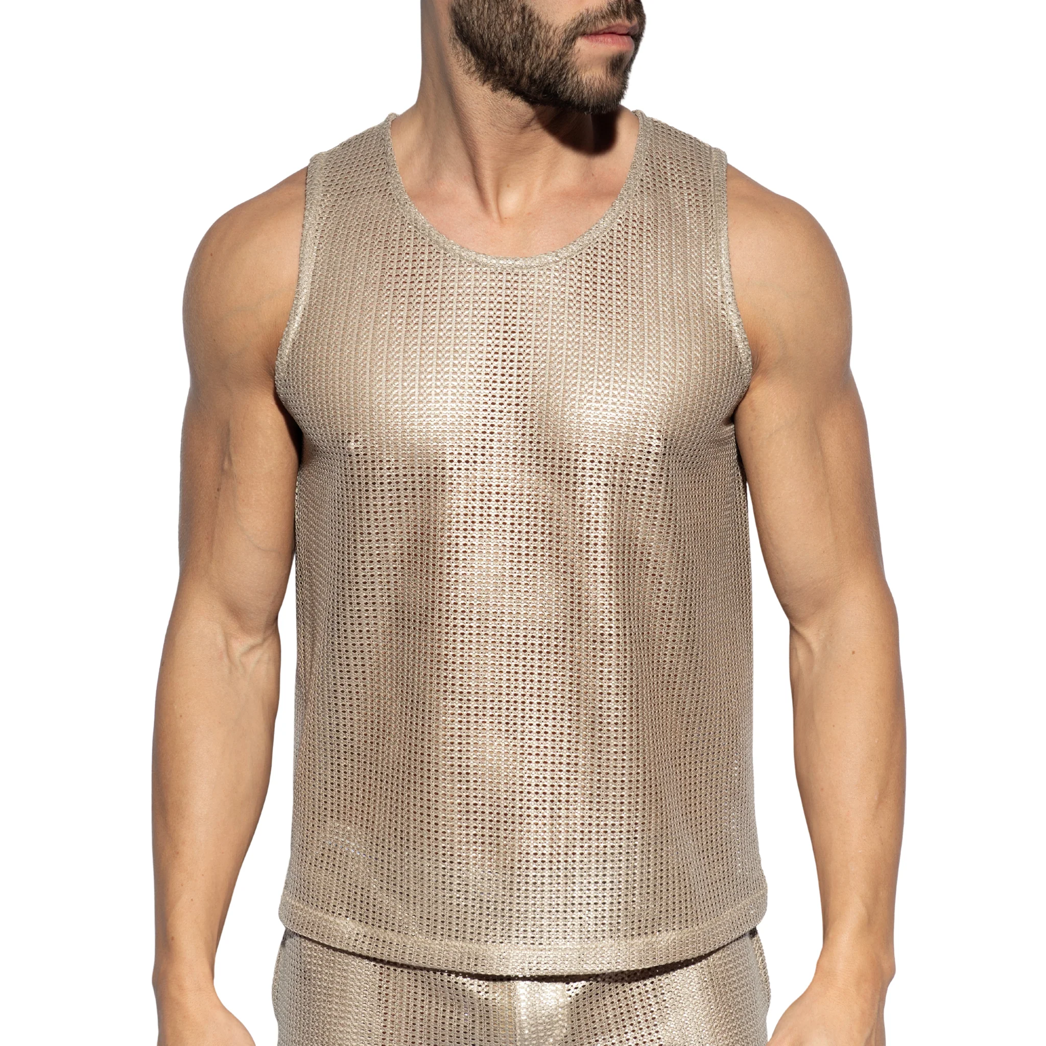 ES Collection Wysiwyg U-Neck Tanktop Beige TS347 - Image 2