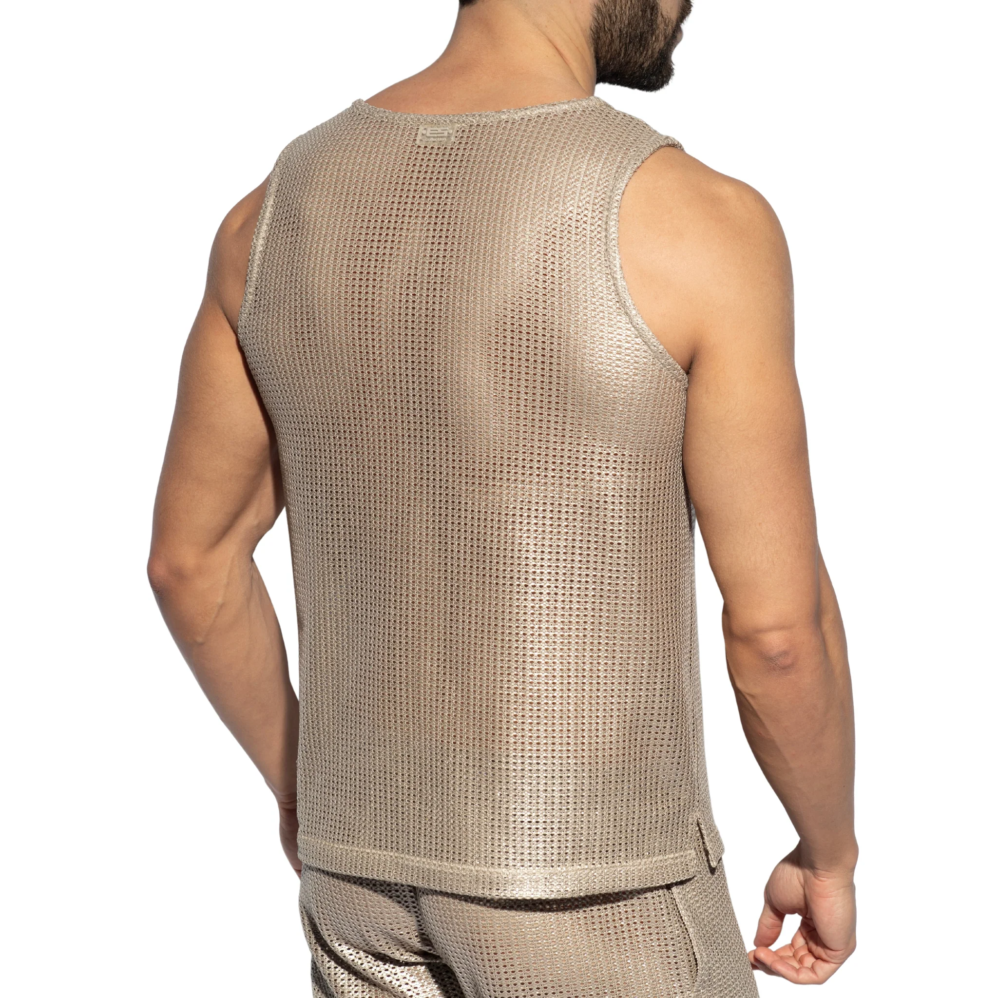 ES Collection Wysiwyg U-Neck Tanktop Beige TS347 - Image 3