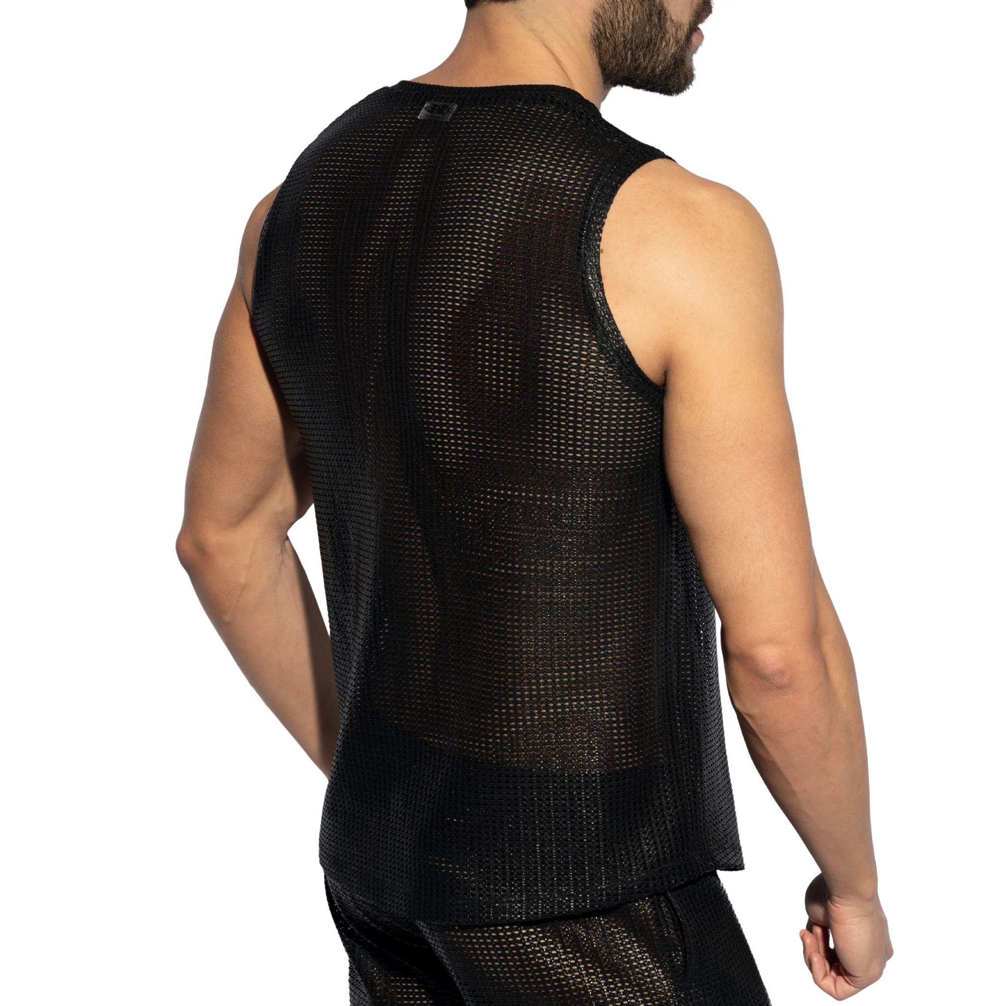 ES Collection Wysiwyg V-Neck Tanktop Black TS348 - Image 3