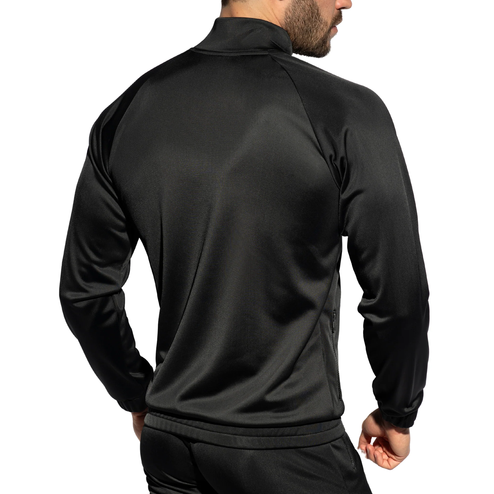 ES Collection Zip Pockets Plain Sweatshirt Black SP316 - Image 3